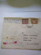 Greece.2 Letters To Arg .reg Piraiefs On Label..other 1967 Athens Athinai.olimpic Stamps E7 Reg Post Conmem.better - Lettres & Documents