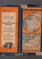 Carte Mchelin    N°55 Caen-Paris   (3119-77) (M4937) - Cartes Routières