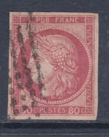 Colonies Françaises émissions Générales N° 21 O Cérès Non Dent.: 80 C. Rose Oblitération Moyenne, Belles Marges, TB - Cérès