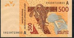 W.A.S. IVORY COAST P119Ah 500 FRANCS (20)19 2019 Signature 44 UNC. - West-Afrikaanse Staten