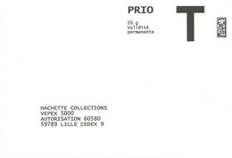 Lettre T , Hachette Collections Prio 20g - Buste Risposta T