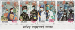 NEPAL 2022 New ** Honour To Covid Warriors, Coronavirus, COVID 19, Doctor, Nurse, Army, Police, Traffic ,MNH (**) - Népal