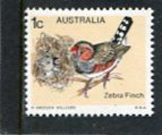 AUSTRALIA - 1978  1c  ZEBRA FINCH   MINT NH - Mint Stamps