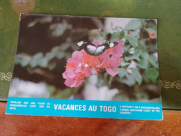 140/ VACANCES AU TOGO PAPILLON SUR UNE FLEUR DE BOUGAINVILLE - Togo