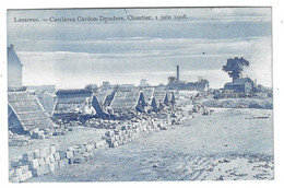 ****  LESSINES  ****  -  Carrières Cardon - Droulers , Chantier , 1 Juin 1908  -  Zie / Voir Scan's - Lessines