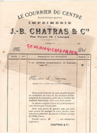 87-LIMOGES- LE COURRIER DU CENTRE JOURNAL POLITIQUE IMPRIMERIEJ.B. CHATRAS-18 RUE TURGOT-A.PRECIGOU ARCHIVES LIMOUSIN - Documents Historiques