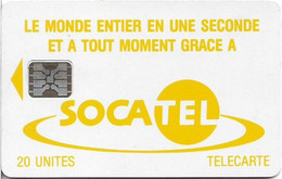 Central African Rep. - Socatel - Logo Yellow, SC5 (Cn. 00547), 20Units, Used - Centraal-Afrikaanse Republiek