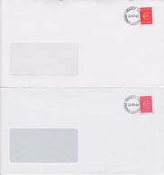 Lot 2 Lettres Pseudo Enveloppe Entier Prêt à Poster FRANCE LOISIRS 2004 + 2005 Timbre Euros € - Private Stationery