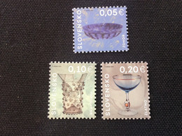 2021 YT 813/815 ** Série De 3 Timbres Art Décoratif Verre Roman Gobelet Gothique Et Collection Dorée Suzanne De Zlatn - Nuovi