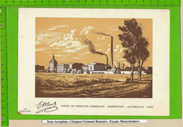 BUVARD  :Usine De Produits Chimiques DARMSTADT Allemagne 1950 - Agriculture