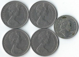 MT193 - VERENIGD KONINKRIJK - UNITED KINGDOM - 5 X 10 PENCE - - 10 Pence & 10 New Pence