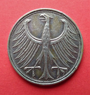 - ALLEMAGNE - 5 Deutsche Mark 1951 J - Argent - - 5 Marcos