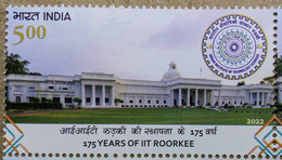 INDIA 2022 175 YEARS OF IIT ROORKEE, INDIAN INSTITUTE OF TECHNOLOHY.....MNH - Nuevos