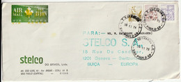 Brésil. Enveloppe Commerciale Envoyée En Suisse En 1978. Par Avion. 3 Cachets Postaux. 3 Timbres. Etat Moyen. - Briefe U. Dokumente