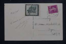 FRANCE - Vignette Catholique De Paray Le Monial Sur Carte Postale En 1935  - L 138221 - Briefe U. Dokumente