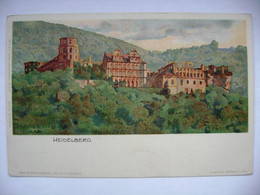 Velten’s Künstlerpostkarte No. 252, Karl Mutter: Heidelberg - Schloss (Ernest Nister Lith.) - Mutter, K.