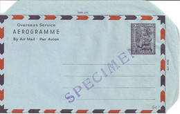 Australie / Aérogramme Surchargé Spécimen En Violet De 1962 - Luchtpostbladen