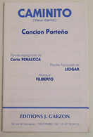 Partition Sheet Music PENALOZA / FILIBERTO : Caminito (Vieux Chemin) Garzon - Chansonniers