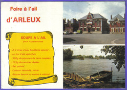 Carte Postale 59. Arleux  Foire à L'Ail  Recette De La Soupe  à L'Ail  Très Beau Plan - Arleux