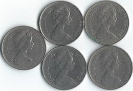 MT197 - VERENIGD KONINKRIJK - UNITED KINGDOM - 5 X 10 NEW PENCE - - 10 Pence & 10 New Pence