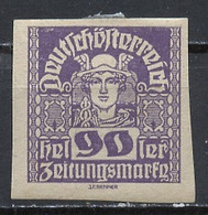 Autriche - Österreich - Austria Journaux 1920-21 Y&T N°J51 - Michel N°ZM308D * - 90h Mercure - Journaux