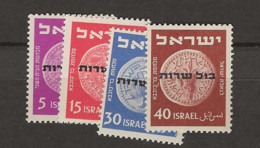 1951 MNH Israel Dienst Mi 1-4 - Impuestos
