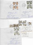 Udmurtia  Russia 1993-1995; 4 Covers  Chess Ajedrez Schach Scacchi Echecs;  Overprints Interim Period  ROSSIJA - Sonstige & Ohne Zuordnung