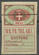 Autriche - Österreich - Austria Télégraphe 1870 Y&T N°TT19 - Michel N°TM(?) * - 40k Compagnie Privée De Vienne - Telegraphenmarken