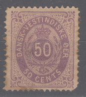 Denmark Danish Antilles (West India) 1876/1879 Violet Mi#13 I A, Mint Never Hinged Integral Gum - Denmark (West Indies)