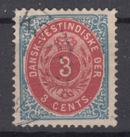 Denmark Danish Antilles (West India) 1873 Perf. 14 : 13 1/2 Inverted Frame Mi#6 II Used - Deens West-Indië