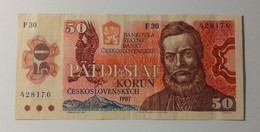 CZECHOSLOVAKIA 50 KORUN 1987  P-96a  VF - Tchécoslovaquie