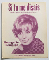 Partition Vintage Sheet Music GEORGETTE LEMAIRE : Si Tu Me Disais - Libri Di Canti