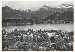 Postcard Switzerland Vordermeggen Mit Den Alpen - Meggen