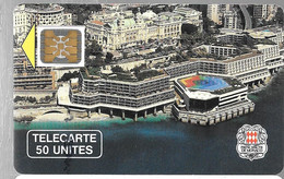 CARTE-PUBLIC-MONACO-50U-MF4A-SC4 On-PALAIS CONGRES-V°N° Série Pe108118-UTILISE-TBE - Monace