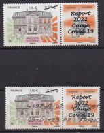 France - Moulins "Timbres Passion" - Surchargé Cause COVID 19 Report 2022 -2 Timbres : 1 Neuf - 1 Oblitéré - Otros & Sin Clasificación