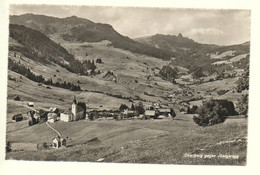 OBERIBERG Gegen Ibergeregg Foto J. Gaberell Thalwil Nr. 30311 Gel. Feldpost N. Baden Stempel Hotel Holdener - Oberiberg