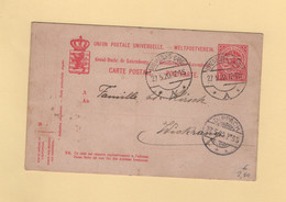 Luxembourg Gare - 1920 - Dippach - Entier Postal - 1907-24 Abzeichen