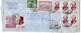 Chili -196?--Lettre SANTIAGO CHILI  Pour NANTERRE-92 (France) ..Belle Composition De Timbres ...cachet - Chili