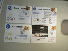 (4 N 14 A) Paris 2024 Olympic Games - Olympic Venues & Sport - Paris Bercy Arena (Basketball - Gymnastic - Trampoline) 4 - Verano 2024 : París