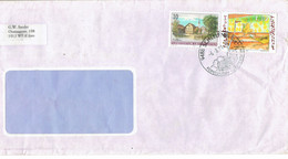 C1 : Liechtenstein - Building, Architecture, Animal Olympic Race, Chicken, Poultry Animal Stamps Used On Cover - Brieven En Documenten