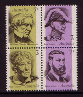 ⭕1973 - Australia  Famous Australians (5th Series) - Set 4 Stamps MNH⭕ - Mint Stamps