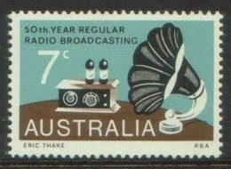 ⭕1973 - Australia 50th Anniversary Of Regular Radio Broadcasting - 7c Stamp MNH⭕ - Mint Stamps