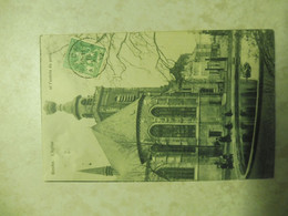 Carte Postale Cpa Binche L'eglise Kerk 1912 Et L'entrée Du Parc Gestempelt Oblitéré - Binche