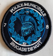 écusson Police Municipale Brigade De Nuit 78 - Velcro Au Dos - Ecussons Tissu