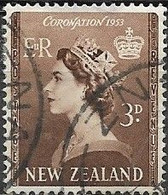 NEW ZEALAND 1953 Coronation - 3d - Queen Elizabeth II FU - Gebruikt