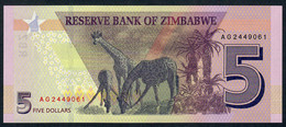 ZIMBABWE NLP 5 DOLLARS 2019 #AG   UNC. - Zimbabwe