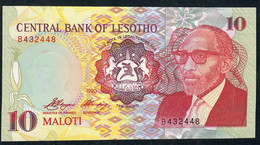 LESOTHO   P11 10 MALOTI 1990 #B  Signature 3   UNC. - Lesotho