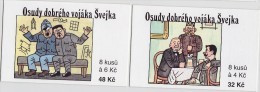 3 Carnets Oblitérés YT C 150 à 152 Brave Soldat Svejk  Chaise Roulante Chien Pipe / Booklet Michel MH 45 46 47 - Usados