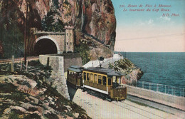 Route De Nice à Monaco - Le Tournant Du Cap Roux Gr - Transport Ferroviaire - Gare