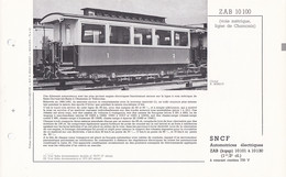 ZAB 10100 FICHE DOCUMENTAIRE LOCO REVUE N° 484 AVRIL 1974 - Français